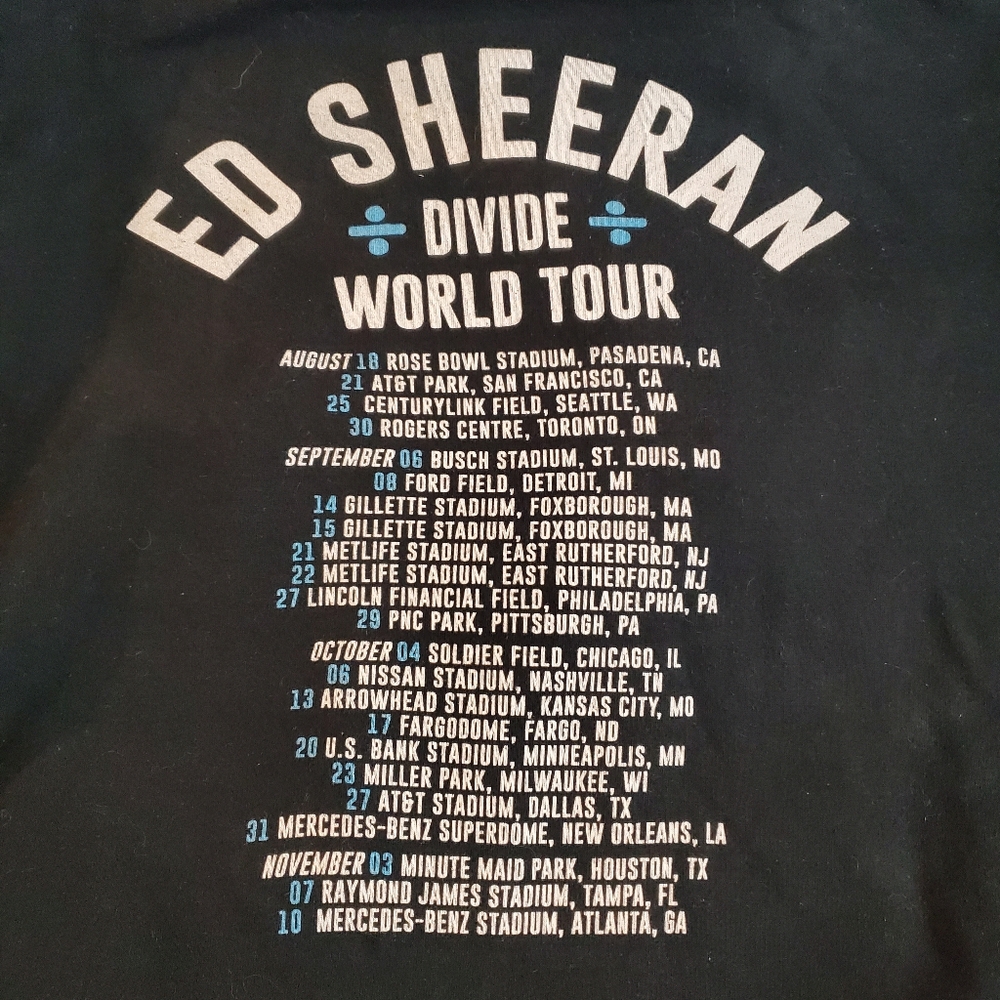 Ed Sheeran Divide World Tour Hoodie size M - Picture 10 of 14